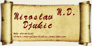 Miroslav Đukić vizit kartica